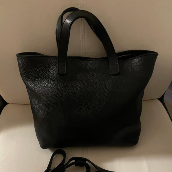 Quince leather mini crossbody tote - Picture 1 of 5